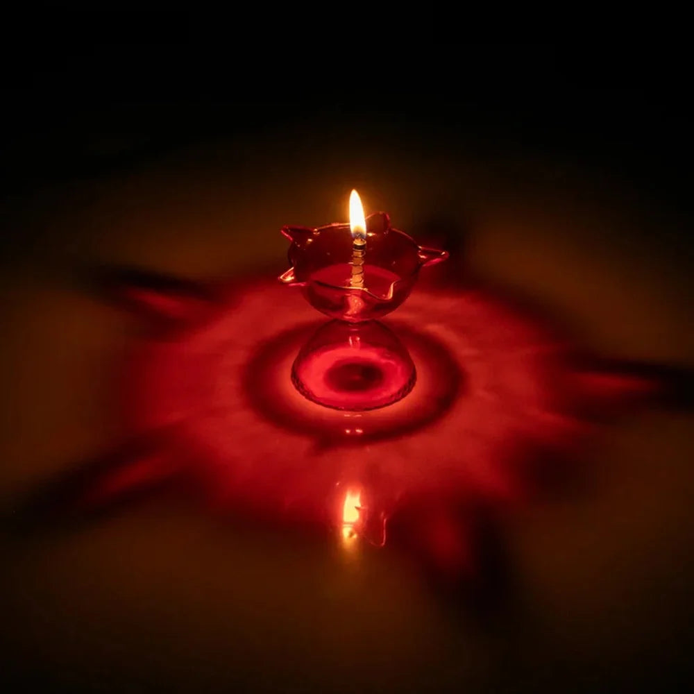 Colorful Reflection Diya Set
