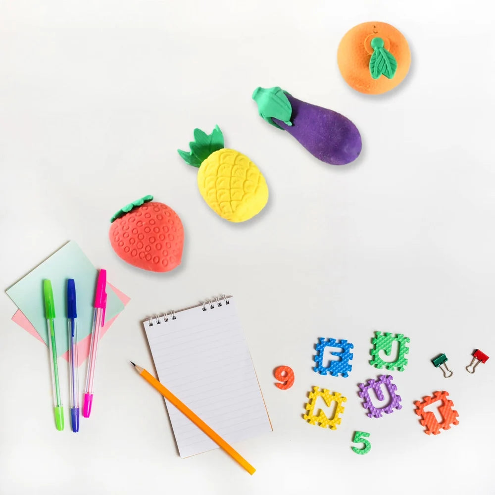 Fruit & Veggie Erasers (4-Pack)