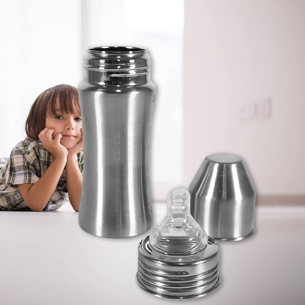 Stainless Steel Baby Feeding Bottle – 250ml