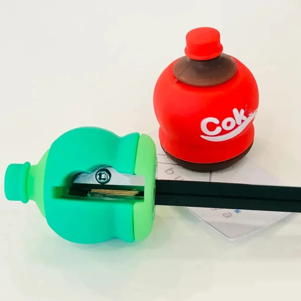 Soda Bottle Sharpener-Eraser Set