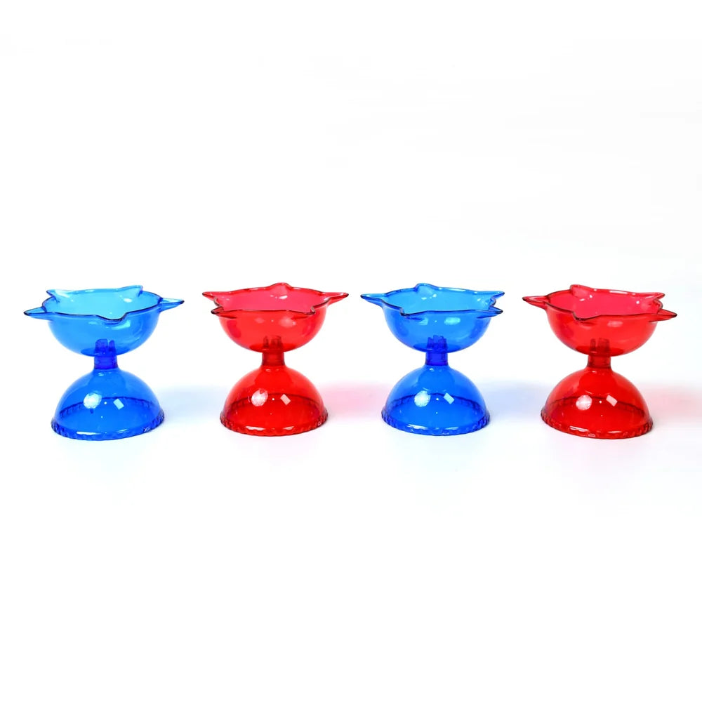 Colorful Reflection Diya Set