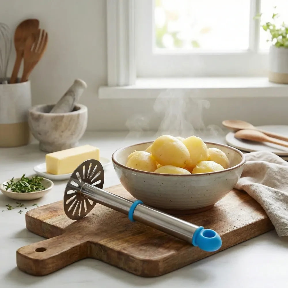 0586a stainless steel potato masher paubhaji - home & kitchen
