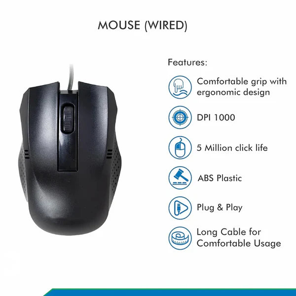 Wired Optical USB Mouse - Home Improvement