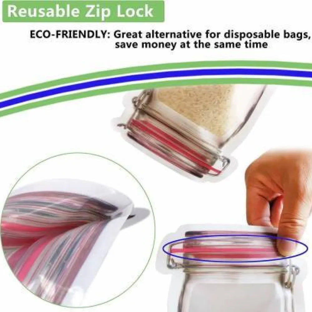 0855 plastics transparent jar shaped stand-up pouch with zipper - home & kitchen