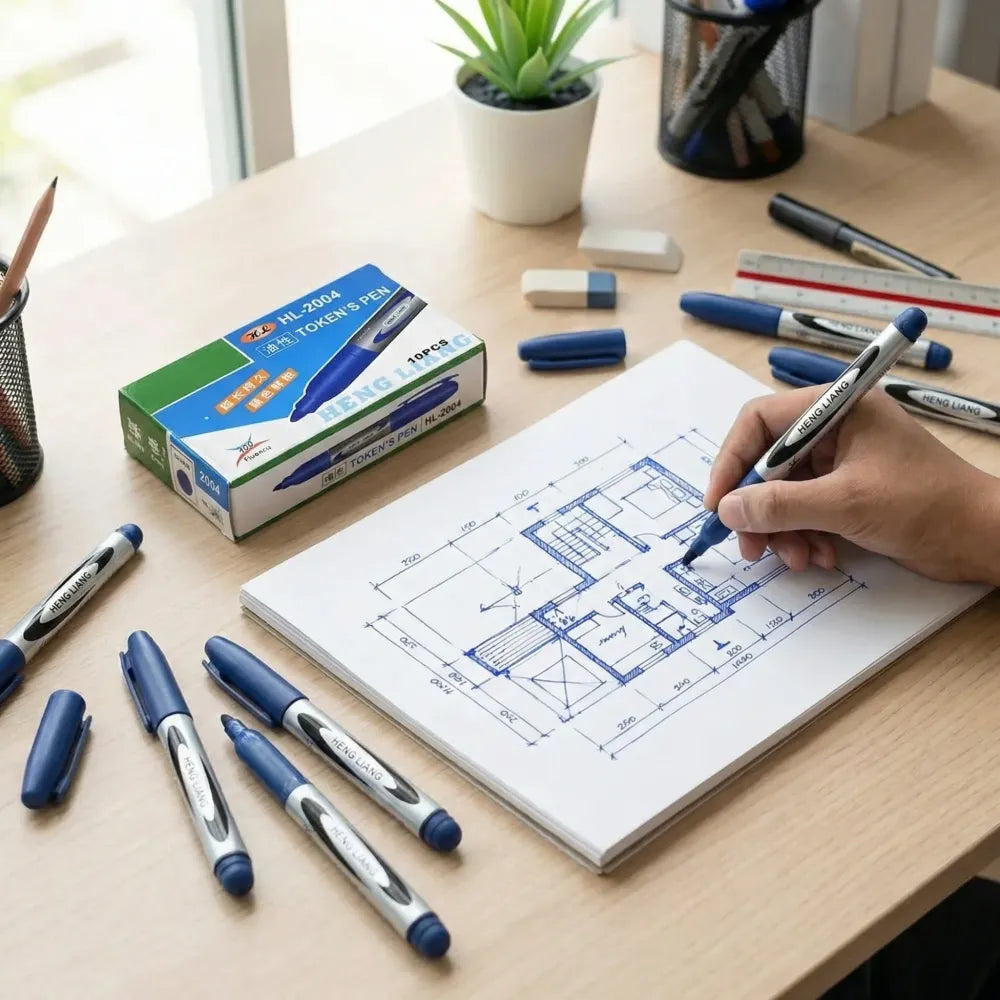 10-pack blue whiteboard markers - office