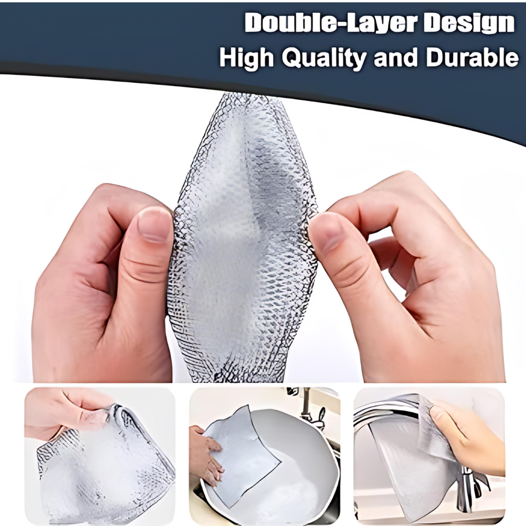 Non-scratch Dishwashing Wire Cloth (Pack of 10)