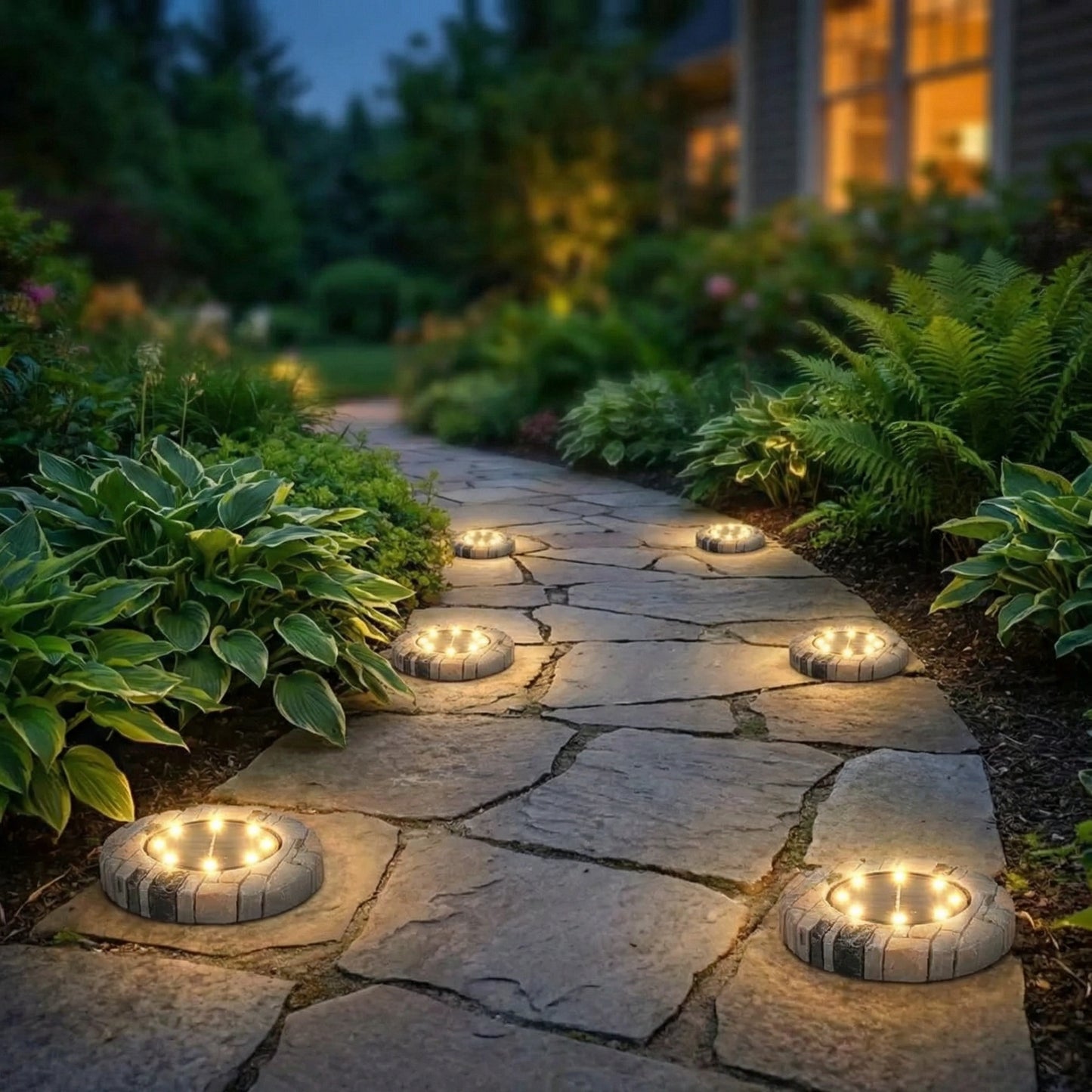 Solar Stone Pathway Lights