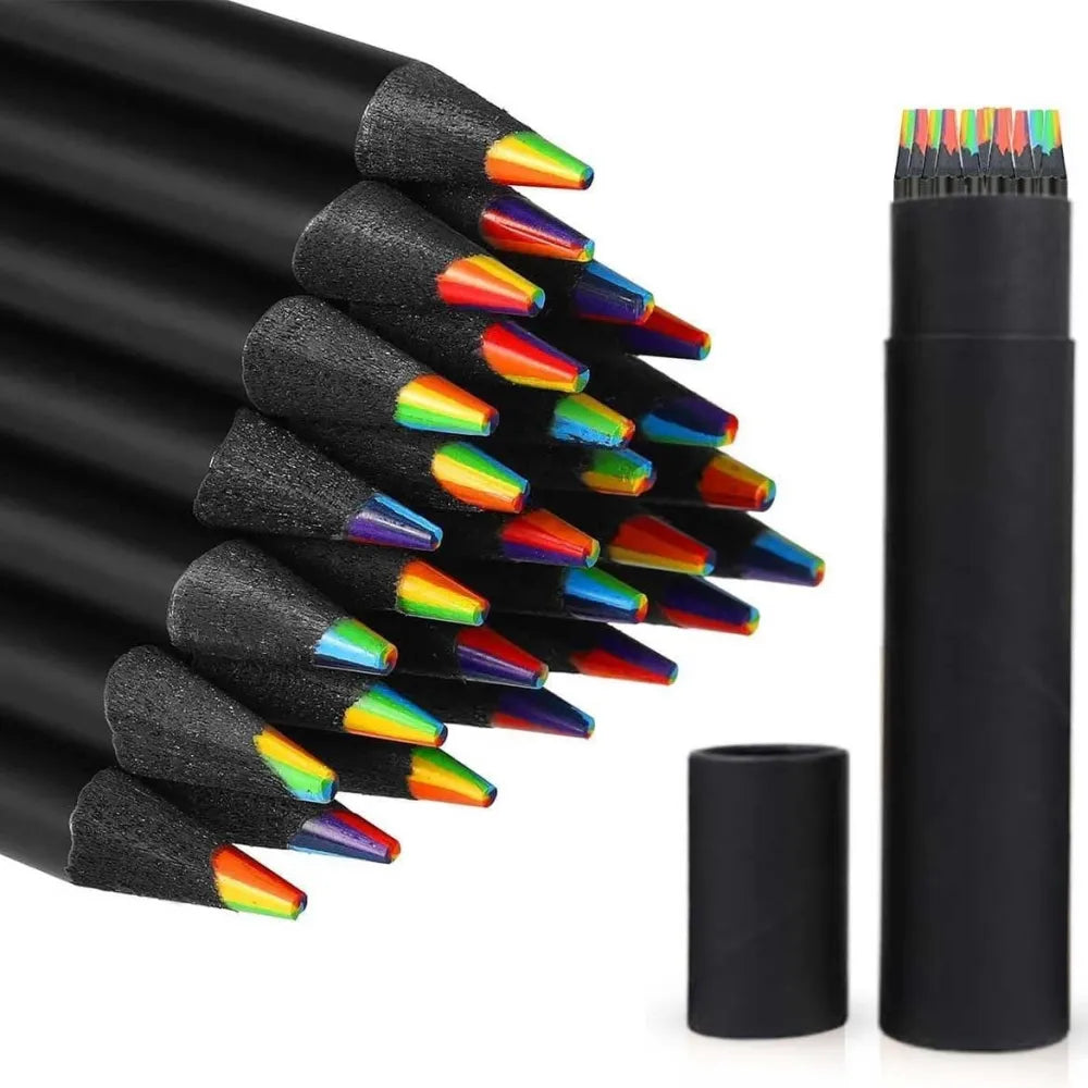 12 pieces rainbow pencils