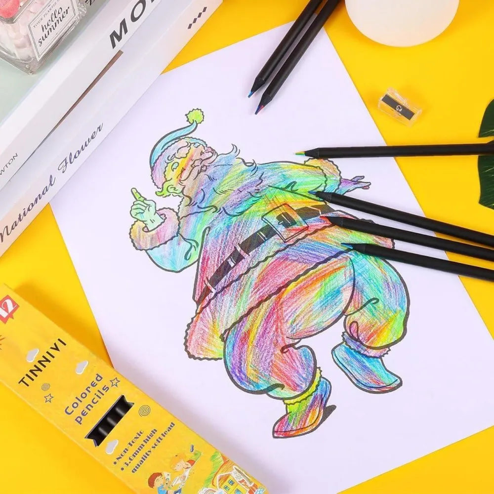 12 pieces rainbow pencils
