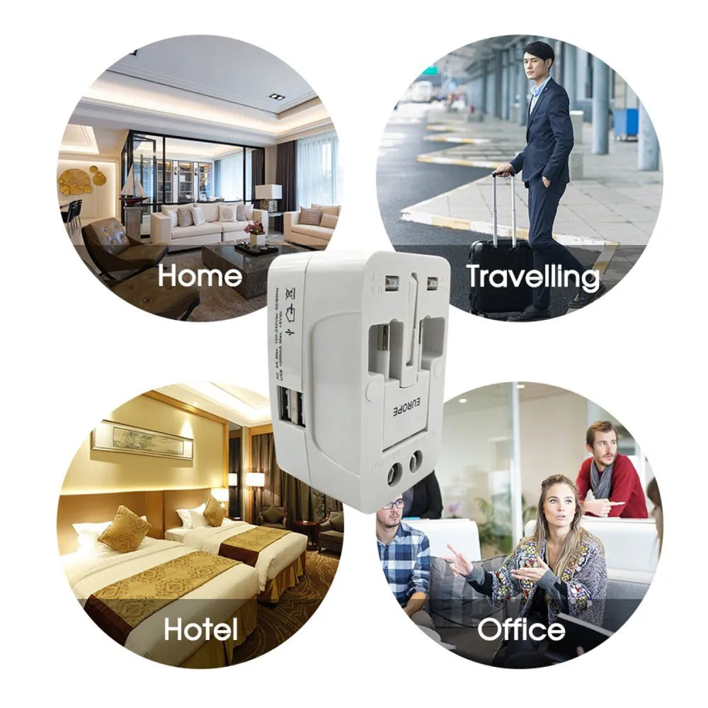 12671 all-in-one universal worldwide travelling ac adaptor plug (au uk us eu) international power charger electric usb
