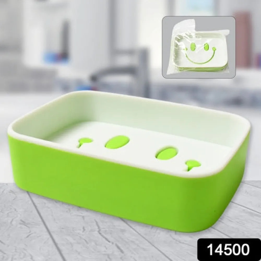 14500 portable travel home box cute cartoons smile face container draining holder soap dish - improvement