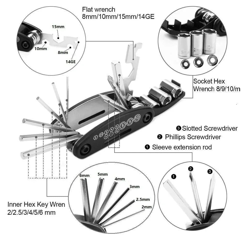 15 in 1 multipurpose tool kit
