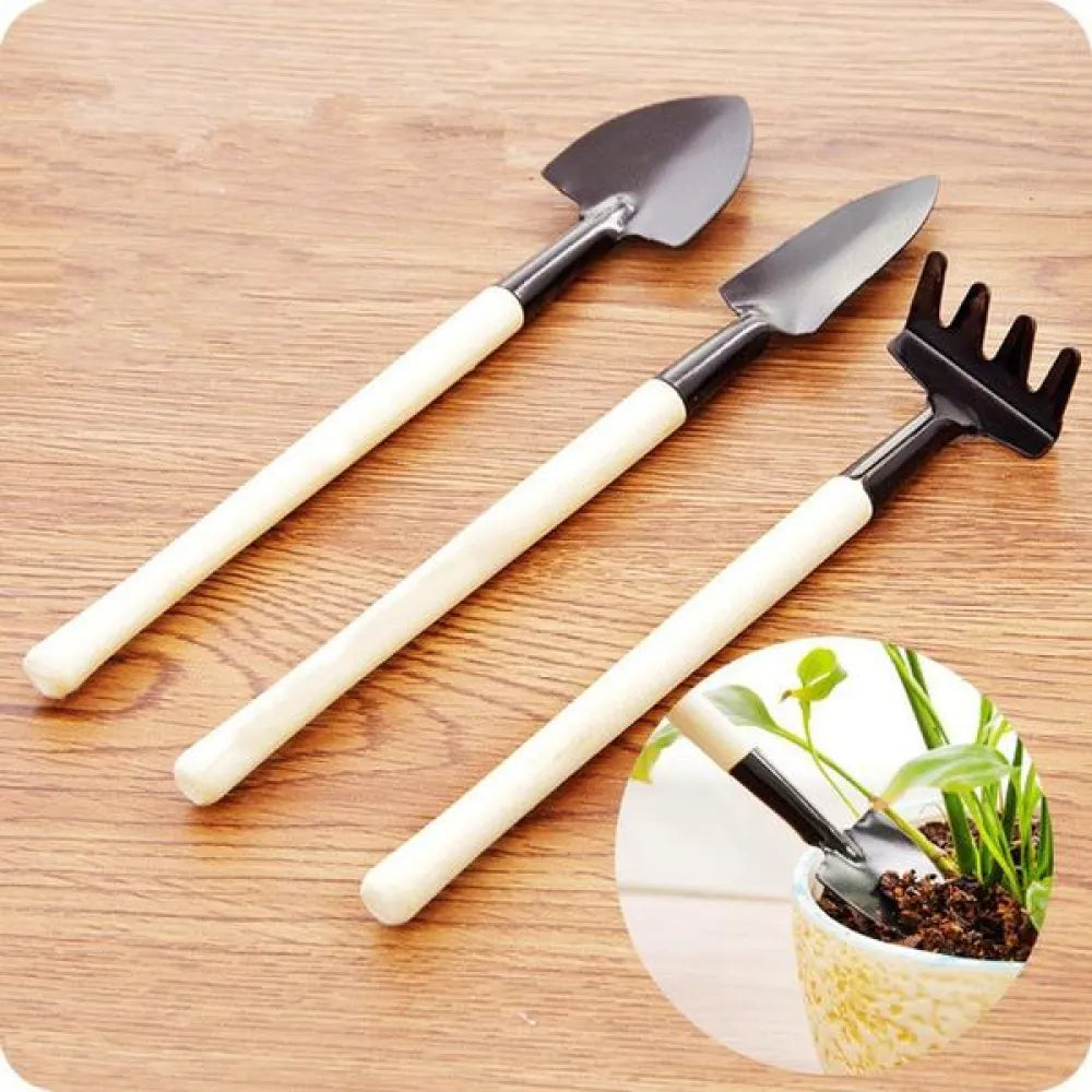 1598 kids garden tools set of 3 pieces (trowel shovel rake) - toys