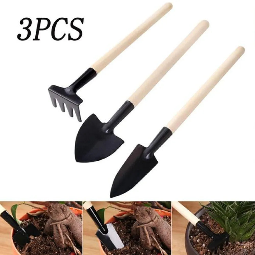 1598 kids garden tools set of 3 pieces (trowel shovel rake) - toys