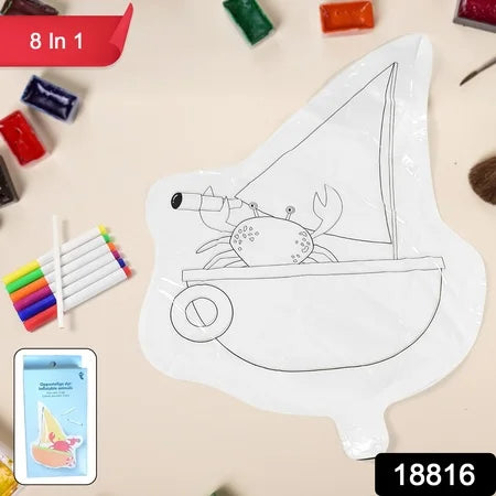 Color Your Own Inflatable Sea Animals