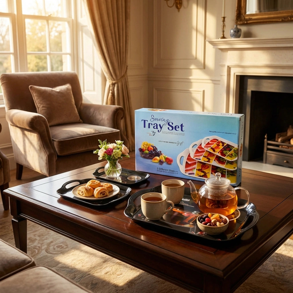 Elegant Melamine Serving Trays