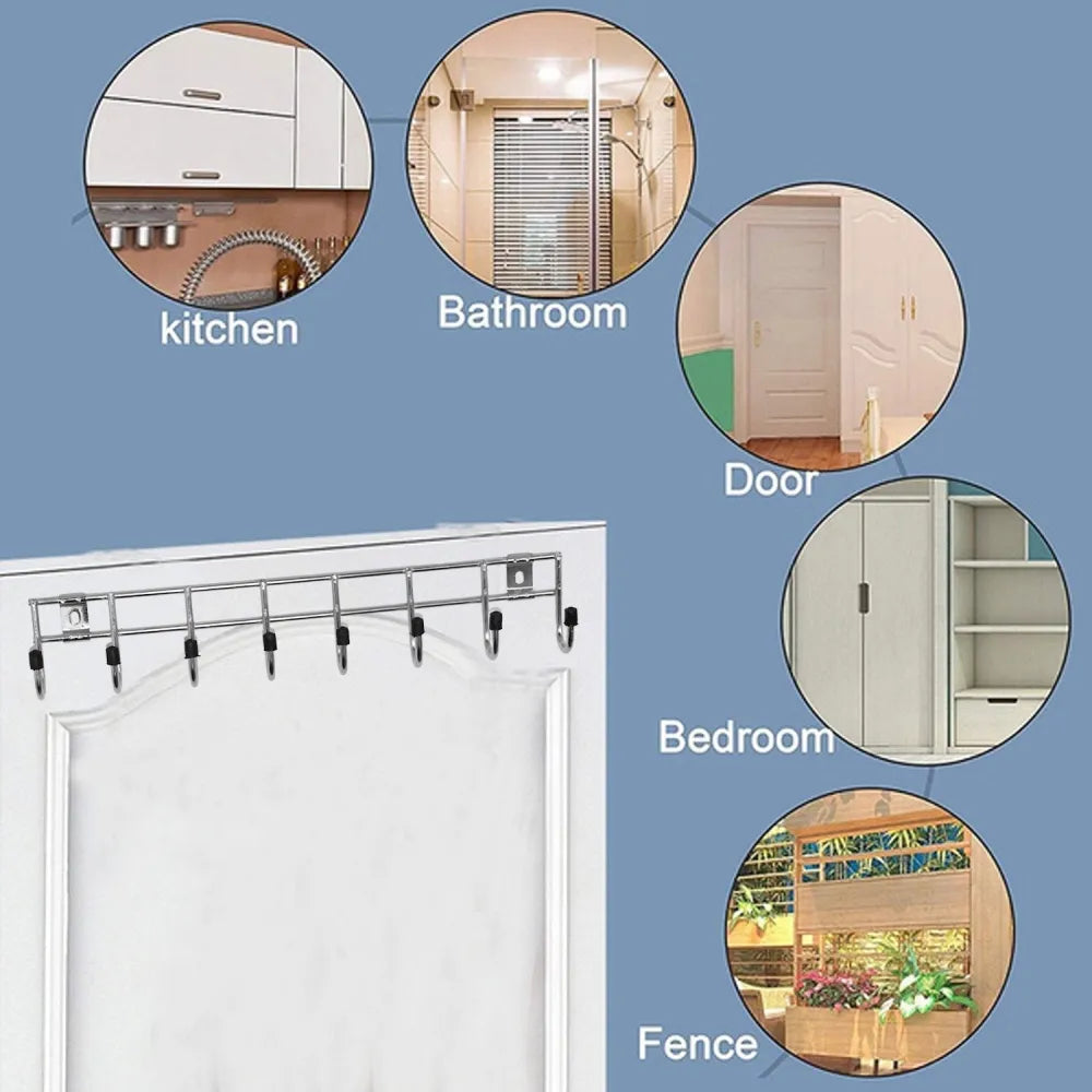 1737 multipurpose stainless steel hanger strip hooks (8 pin) - home improvement