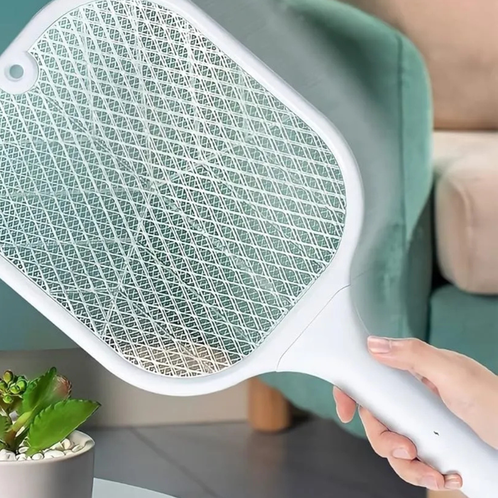 Rechargeable Mosquito Killer Racket Electric Fly Swatter with UV Light & USB Charging Automatic Bug Zapper for Mosquitoes and Insects