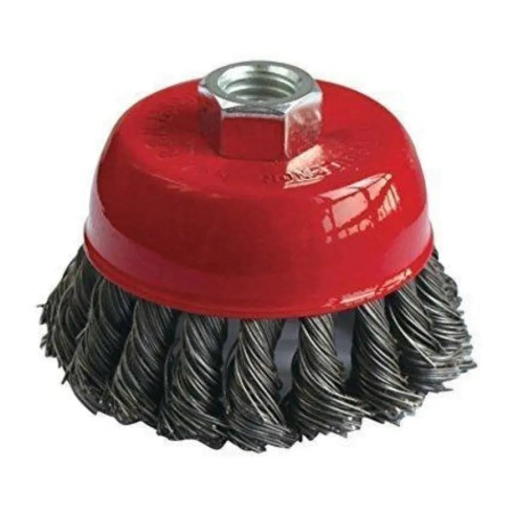 195 wire wheel cup brush (black) - power & hand tools