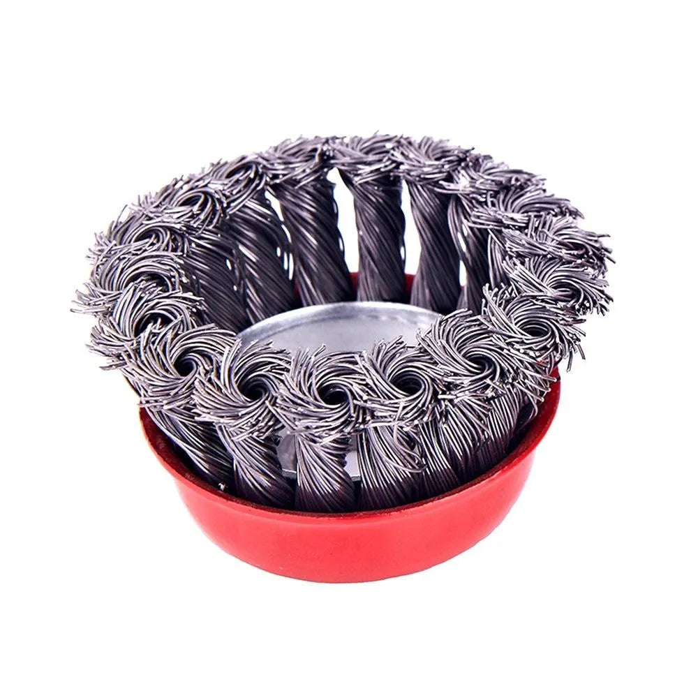 195 wire wheel cup brush (black) - power & hand tools