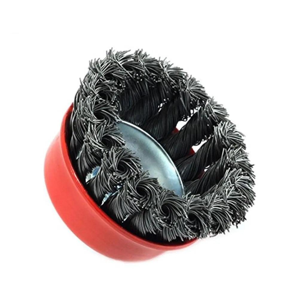 195 wire wheel cup brush (black) - power & hand tools