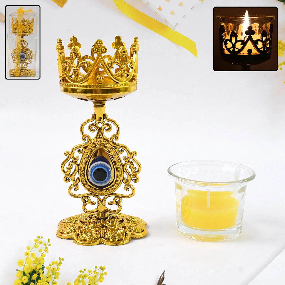 Golden Flower Tealight Holder