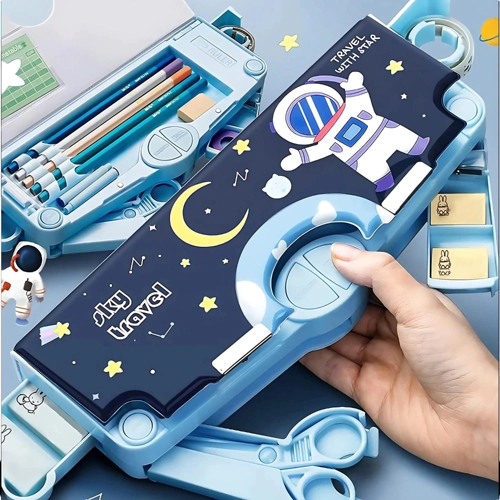 Space-Themed Magnetic Pencil Box