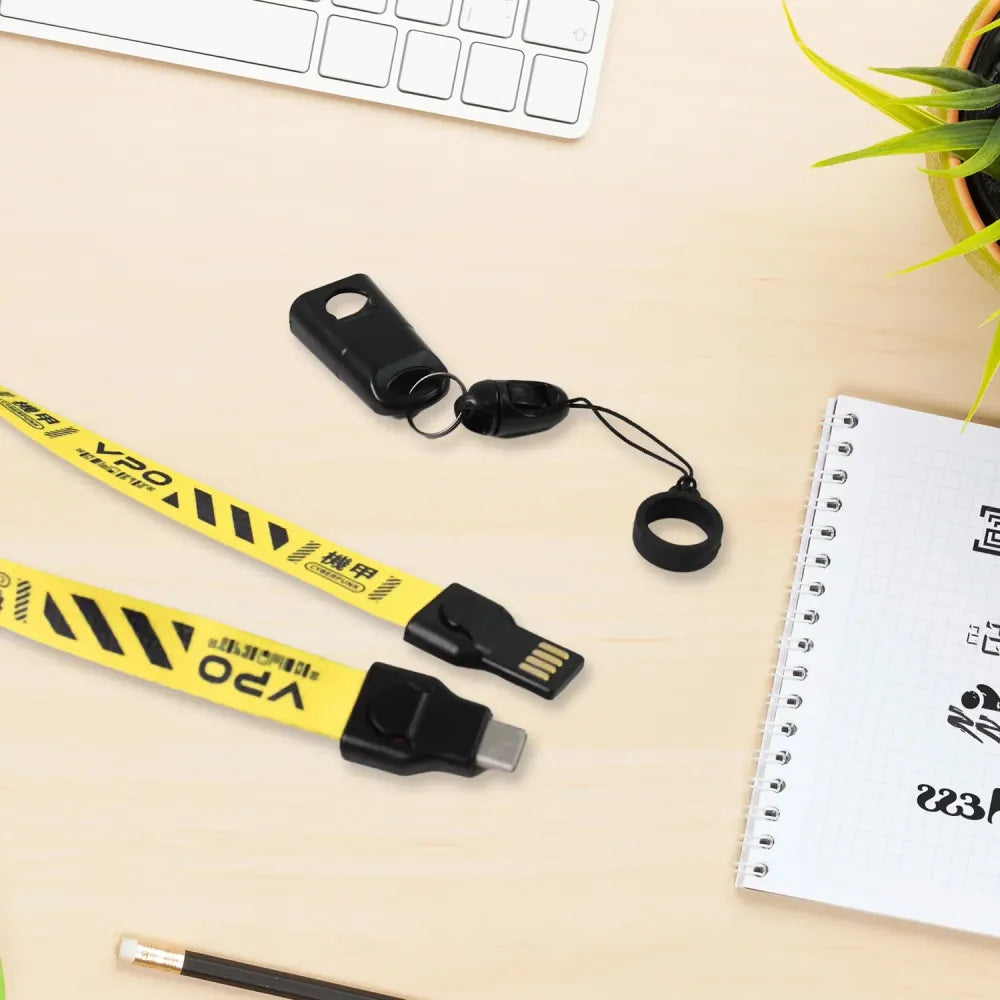 2-in-1 charging lanyard cable - office