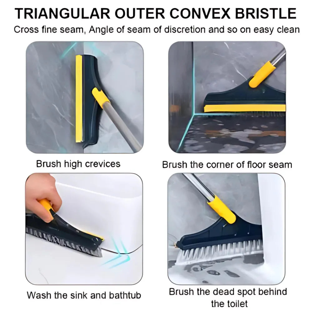 2 in 1 long handle cleaning wiper