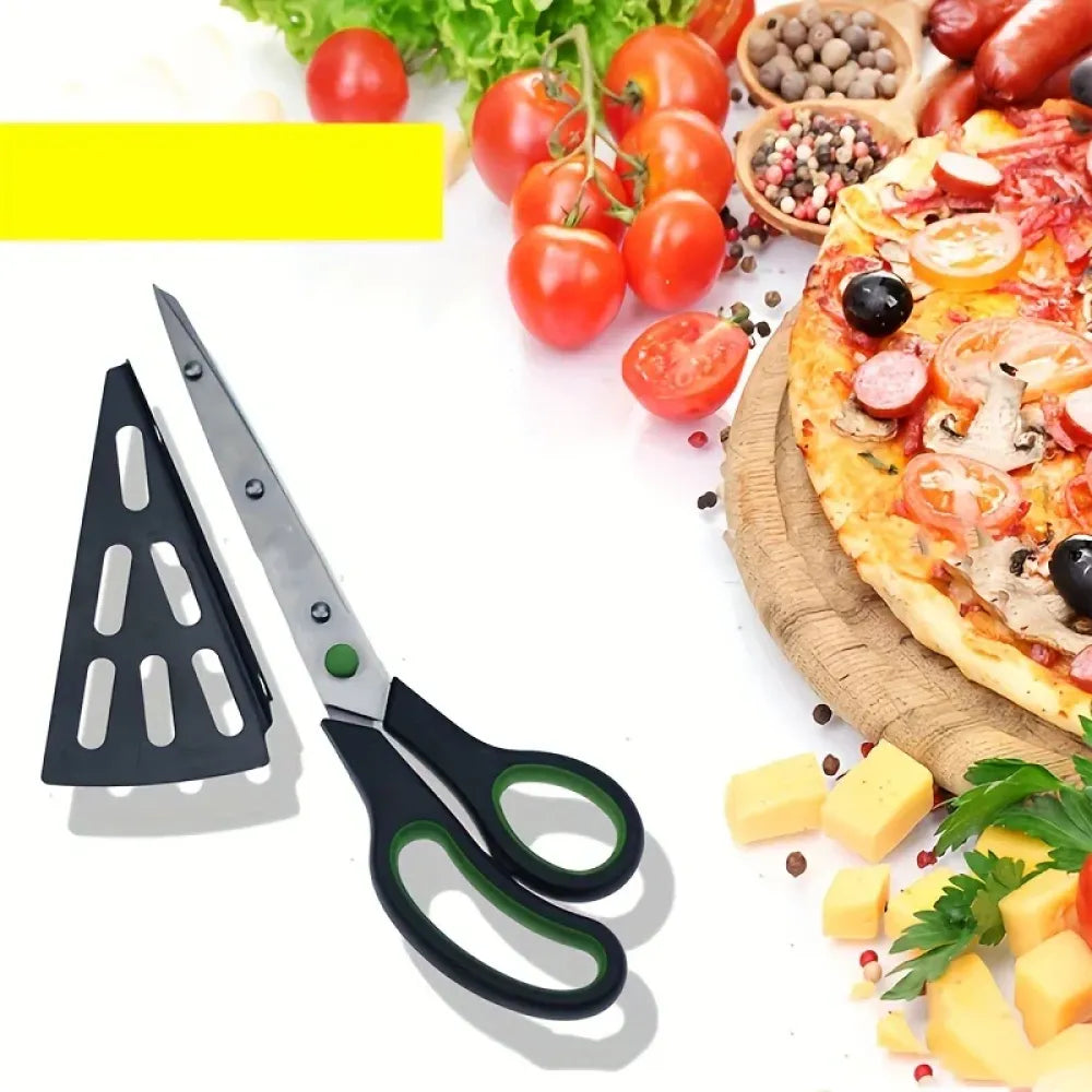 2-in-1 pizza cutter scissors - home & kitchen