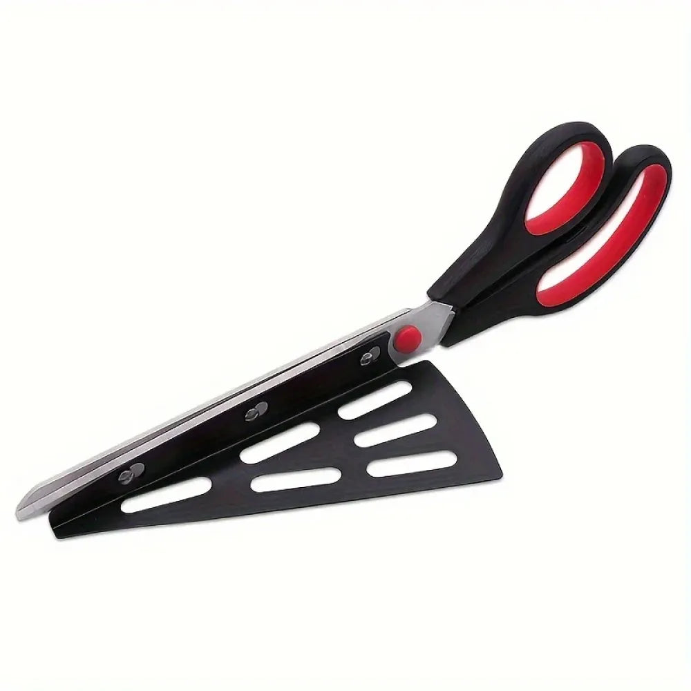 2-in-1 pizza cutter scissors - home & kitchen