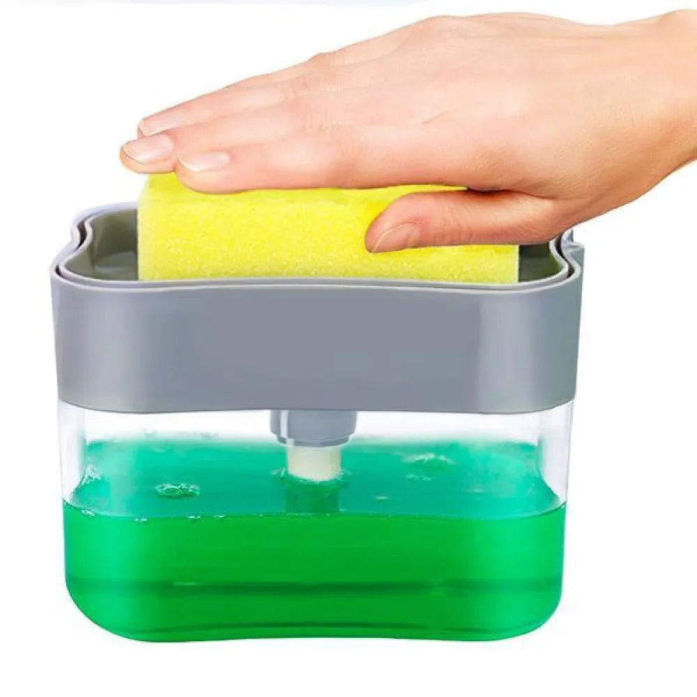 2-in-1 soap dispenser & sponge holder - home kitchen