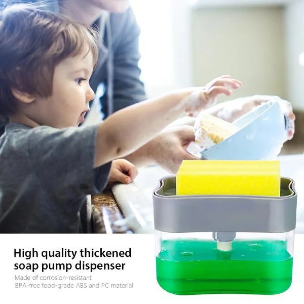 2-in-1 soap dispenser & sponge holder - home kitchen