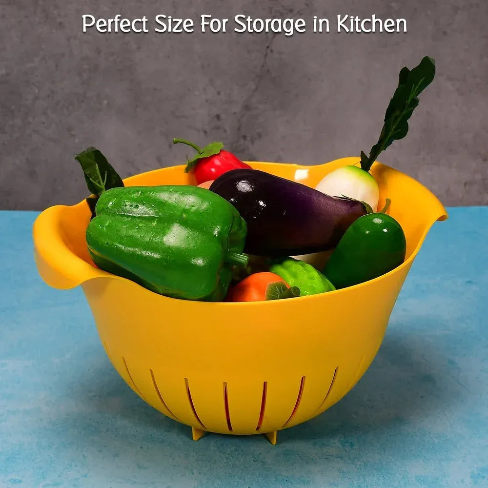 2-in-1 washing & strainer bowl - kitchen tool