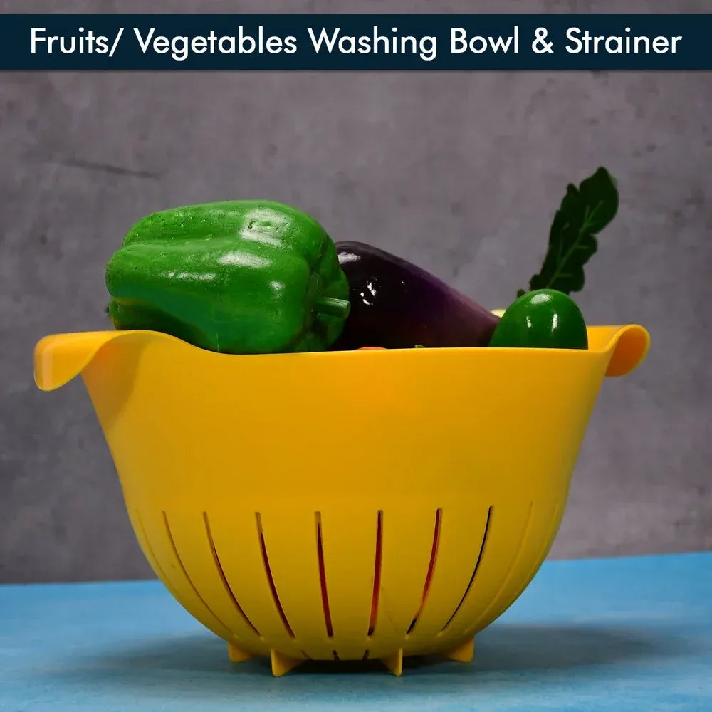 2-in-1 washing & strainer bowl - kitchen tool