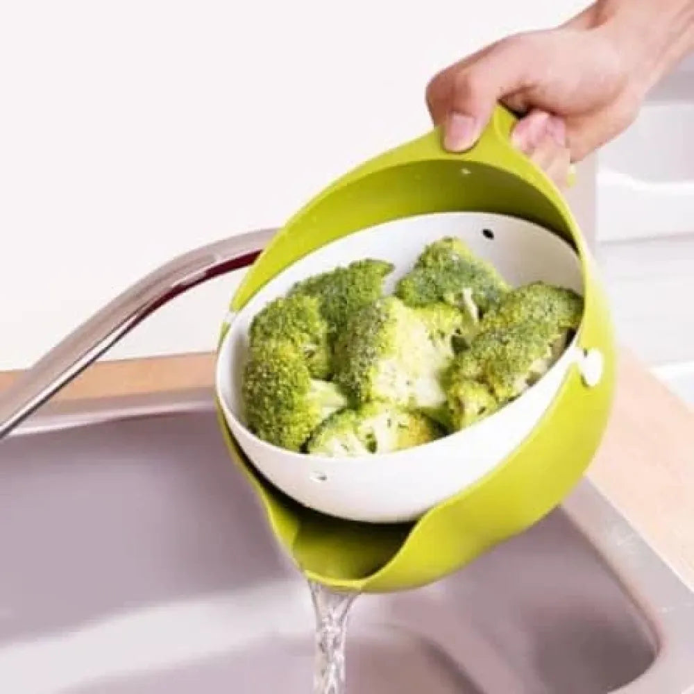 2-in-1 washing & straining bowl - home kitchen