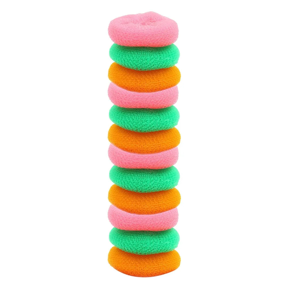 2629 plastic scrubber round nylon scrubbers (pack of 12) - home & kitchen