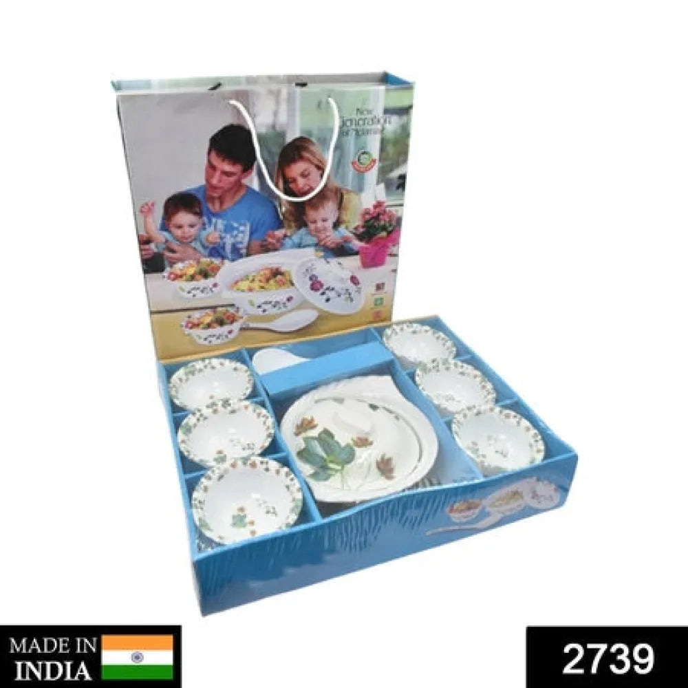 2739 9 pc pudding set used as a cutlery for serving food purposes and sweet dishes all in kinds of household official