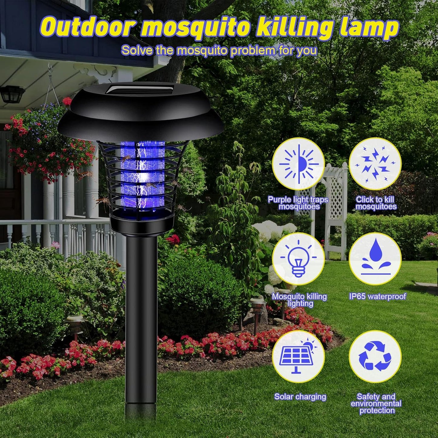 Solar Bug Zapper Light
