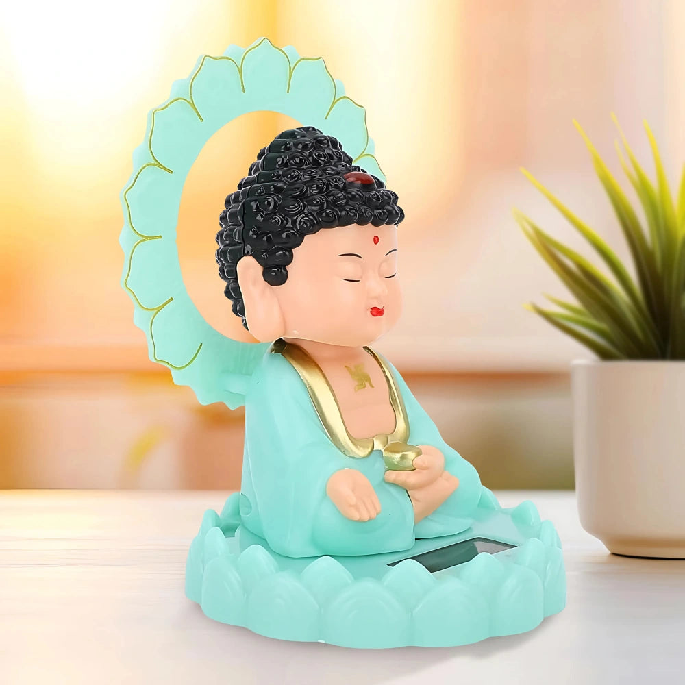 Solar-Powered Moving Buddha Statue