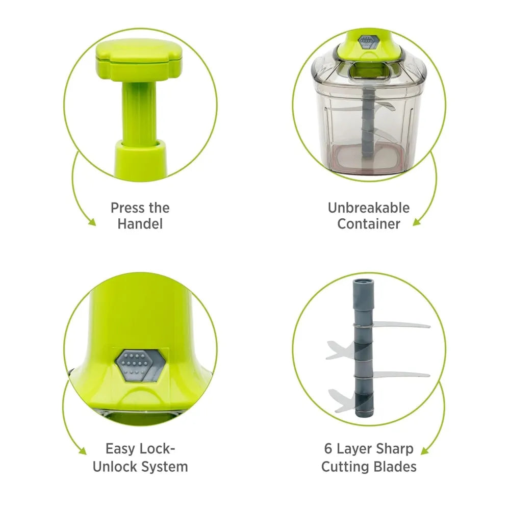 2in1 press vegetable choppers for kitchen (1100 ml) - tool