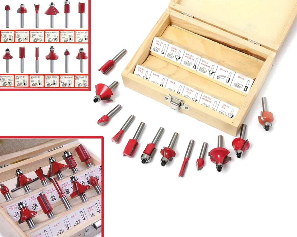 Premium Carbide Router Bit Set