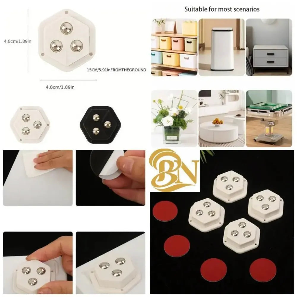 3-eyed storage box wheels – pack of 4