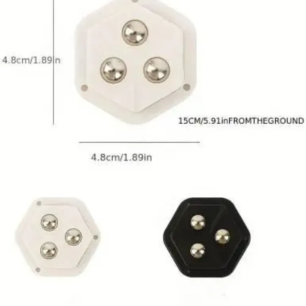 3-eyed storage box wheels – pack of 4