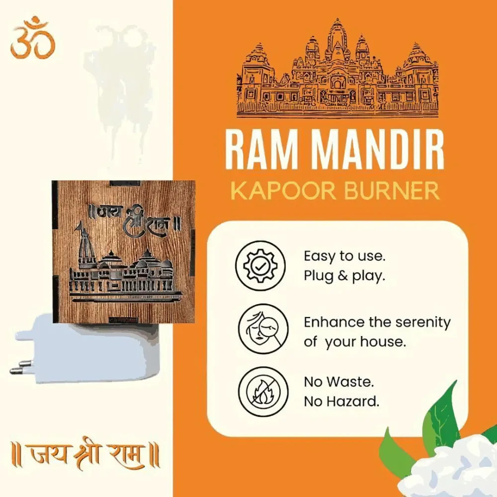 3-in-1 ram mandir aroma burner & night lamp