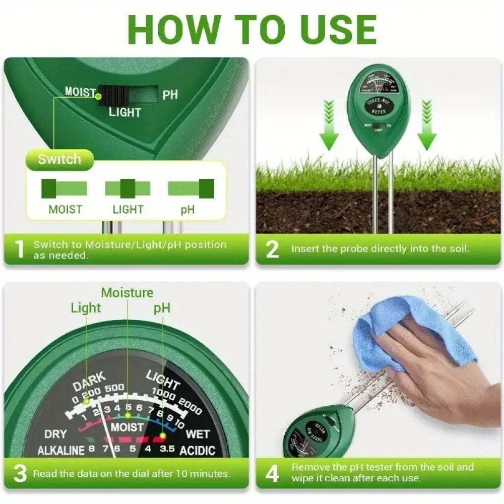 3-in-1 soil tester