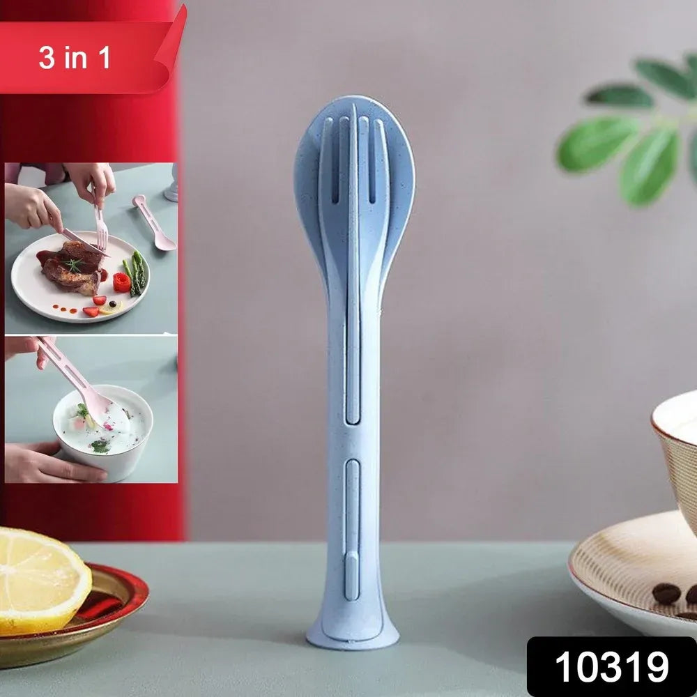 3-in-1 travel cutlery set - kitchen tool