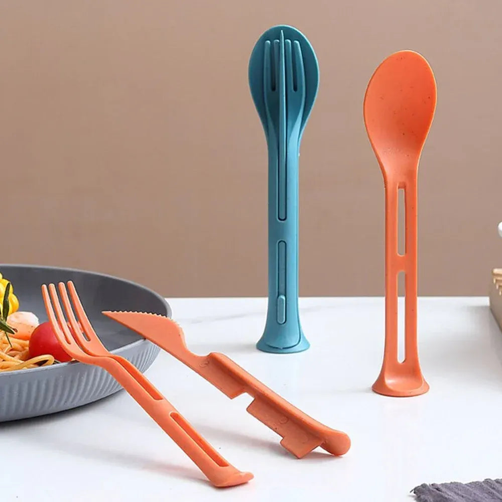 3-in-1 travel cutlery set - kitchen tool