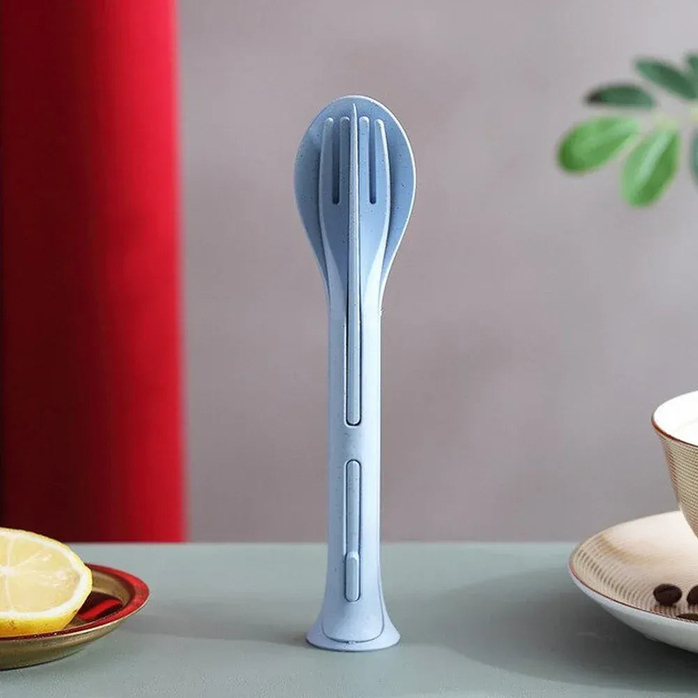 3-in-1 travel cutlery set - kitchen tool