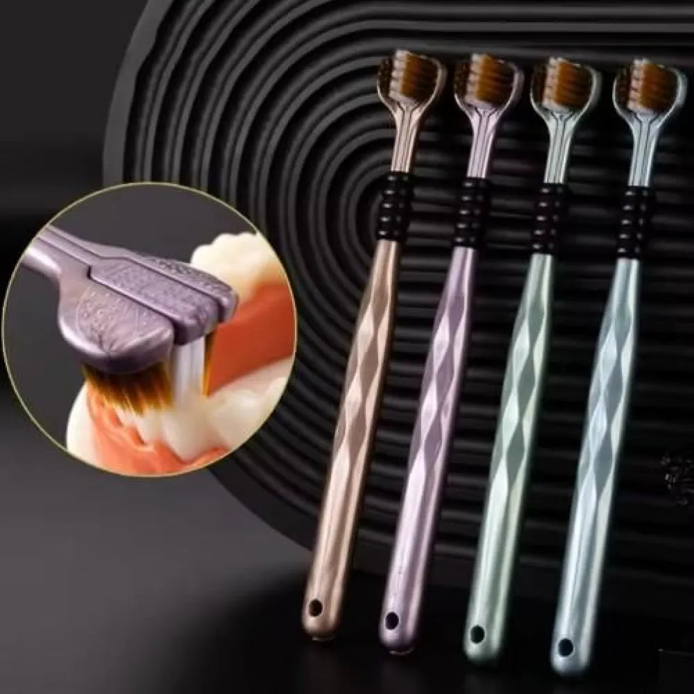 3 sided tooth brush pack of 4